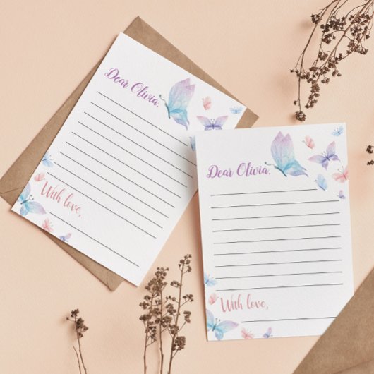 Butterfly Time Capsule Note Kaart