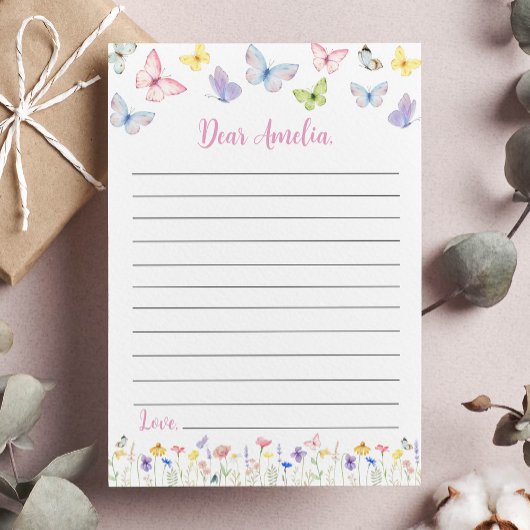 Butterfly Time Capsule Note Kaart