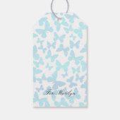 Butterfly Toss (Blauwgroen) Cadeaulabel (Achterkant)