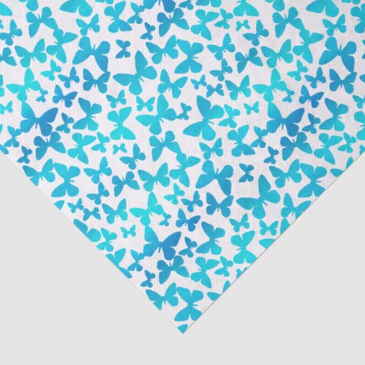 Butterfly Toss (Blauwgroen) Tissuepapier (Detail)