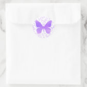 Butterfly Toss (Lavendel-Single) Ronde Sticker (Tas)