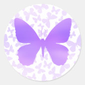 Butterfly Toss (Lavendel-Single) Ronde Sticker (Voorkant)