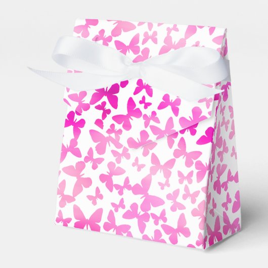 Butterfly Toss (roze) Bedankdoosjes (Voorkant Zijde)