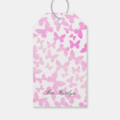 Butterfly Toss (roze) Cadeaulabel (Achterkant)