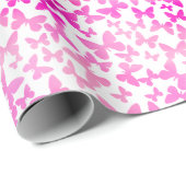 Butterfly Toss (roze) Cadeaupapier (Rol Hoek)