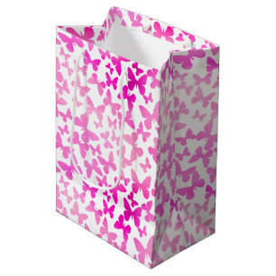 Butterfly Toss (roze) Medium Cadeauzakje
