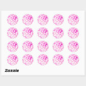 Butterfly Toss (roze) Ronde Sticker (Vel)