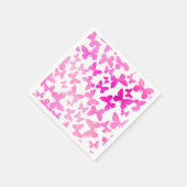 Butterfly Toss (roze) Servet (Hoek)