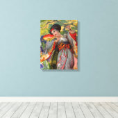 Butterfly Touch Canvas Afdruk (Insitu (Houten vloer))