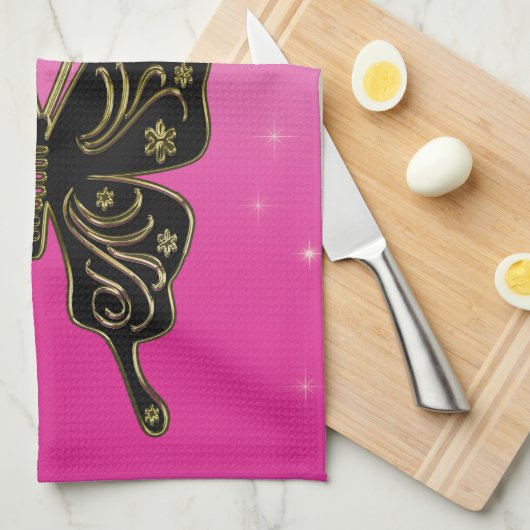 Butterfly Towel Theedoek (Quarter Fold)