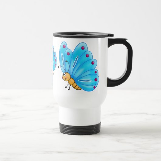 Butterfly Travel Mug beroemd gemaakt door SRF Reisbeker (Rechts)