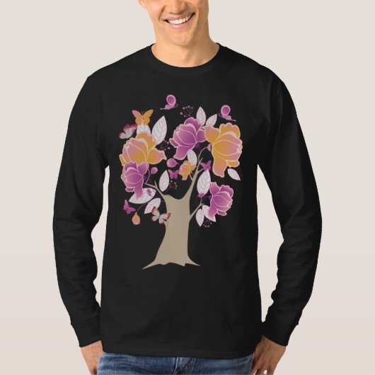 Butterfly Tree Beautiful Butterfly Tree Butterflie T-shirt (Voorkant)