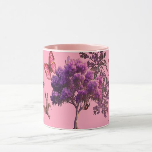 Butterfly Tree Mok – Zachte Bloemen Esthetisch (Midden)