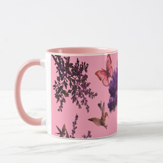 Butterfly Tree Mok – Zachte Bloemen Esthetisch (Links)