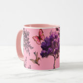 Butterfly Tree Mok – Zachte Bloemen Esthetisch (Voorkant links)