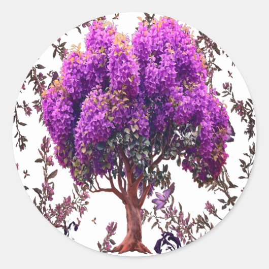 Butterfly Tree sticker – Botanische esthetiek (Voorkant)