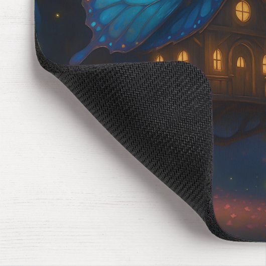 Butterfly Treehouse bij Night Mousepad Muismat (Hoek)