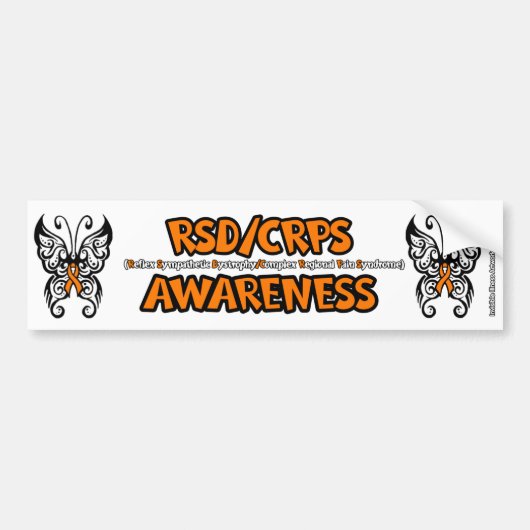 Butterfly Tribal...RSD/CRPS Bumpersticker (Voorkant)