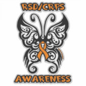 Butterfly/Tribal.. RSD/CRPS-sticker Sticker (Voorkant)