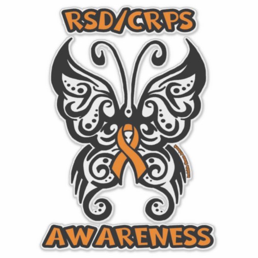 Butterfly/Tribal.. RSD/CRPS-sticker Sticker (Voorkant)