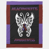 Butterfly/Tribale.. Arachnoiditis Fleece Blanket (Voorkant)
