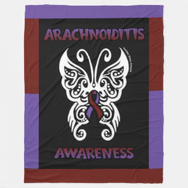 Butterfly/Tribale.. Arachnoiditis Fleece Blanket