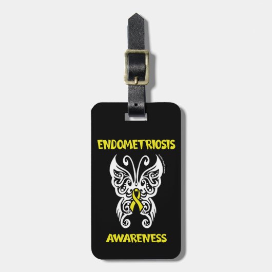 Butterfly/Tribale.. endometriose Bagagelabel (Voorkant verticaal)