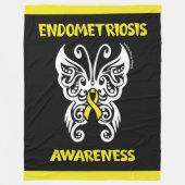 Butterfly/Tribale.. endometriose Fleece Deken (Voorkant)