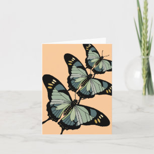 Butterfly Trio Note Kaart
