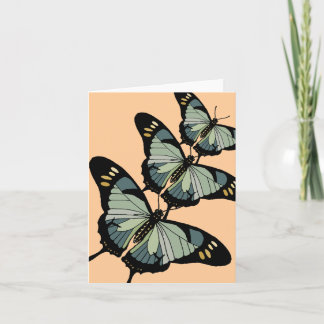 Butterfly Trio Note Kaart