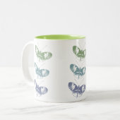 Butterfly Trio Tweekleurige Koffiemok (Voorkant links)