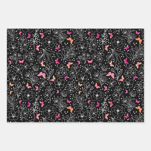 butterfly trio wrapping paper (Voorkant 2)