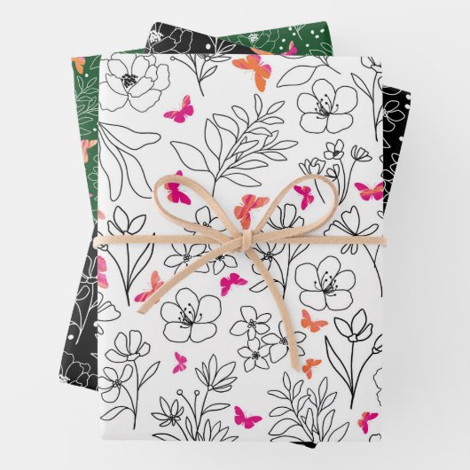 butterfly trio wrapping paper (In situ)