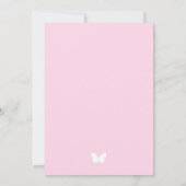 Butterfly Trouwjurk Bruids Douche Uitnodiging (Achterkant)