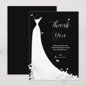 Butterfly Trouwjurk Vrijgezellenfeest Dank u Kaart (Voorkant / Achterkant)