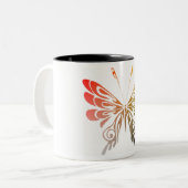 Butterfly Tweekleurige Koffiemok (Voorkant links)