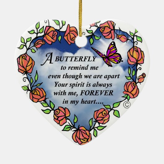 Butterfly uit Heaven Keramisch Ornament (Achterkant)