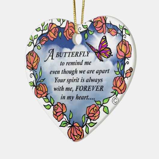 Butterfly uit Heaven Keramisch Ornament (Links)