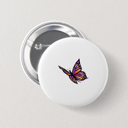 Butterfly uit Heaven Ronde Button 5,7 Cm (Voorkant /achterkant)