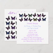 butterfly-uitnodigingen kaart (Voorkant / Achterkant)