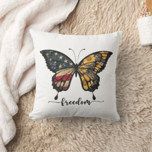 Butterfly USA Flag Freedom T-Shirt Kussen