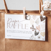 Butterfly Valentijnse Baby Luier Raffle Ticket Informatiekaartje