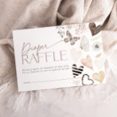 Butterfly Valentijnse Baby Luier Raffle Ticket Informatiekaartje