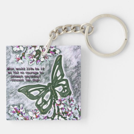 Butterfly Van Gogh Sleutelhanger (Achterkant)