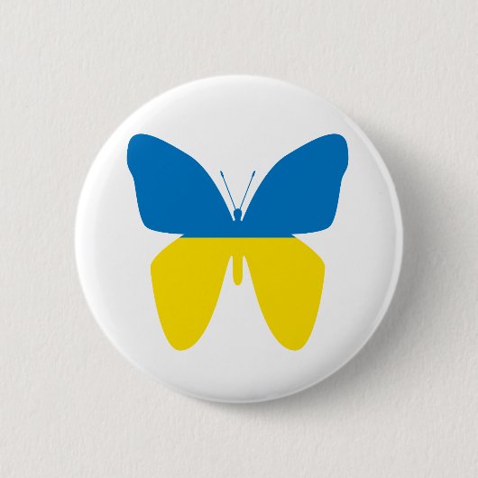 Butterfly van Oekraïne Ronde Button 5,7 Cm (Voorkant)