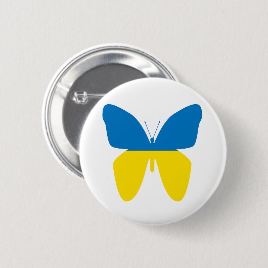 Butterfly van Oekraïne Ronde Button 5,7 Cm (Voorkant /achterkant)