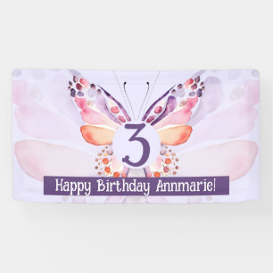 Butterfly Verjaardag Achtergrond Banner
