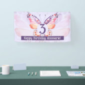 Butterfly Verjaardag Achtergrond Banner (Beurs)