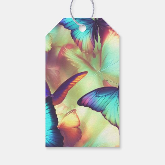 Butterfly Verjaardag Gift Label Cadeaulabel (Achterkant)