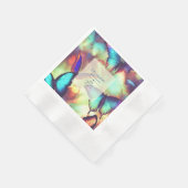 Butterfly Verjaardag Papier servet (Hoek)